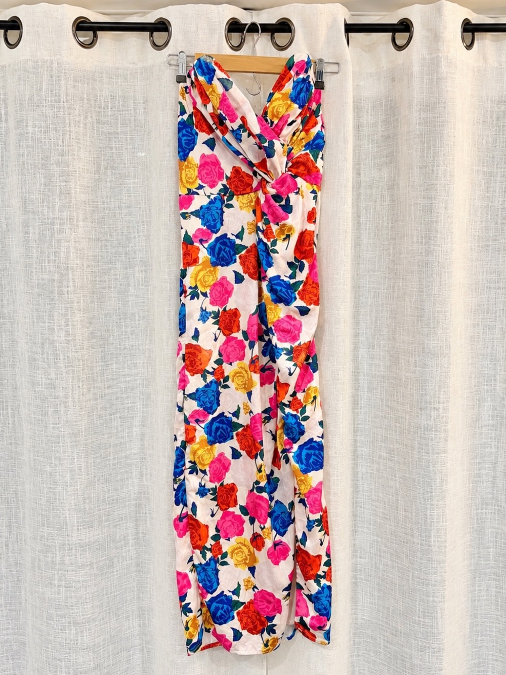 Dee Elly • Multicolor Floral Strapless Maxi Dress